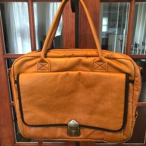 Deluxe Leather Laptop Folio Bag Professional Case